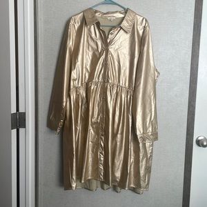 Gold Metallic Dress - Never Worn